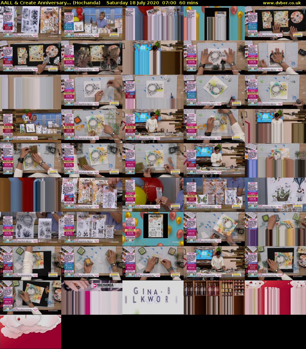AALL & Create Anniversary... (Hochanda) Saturday 18 July 2020 07:00 - 08:00