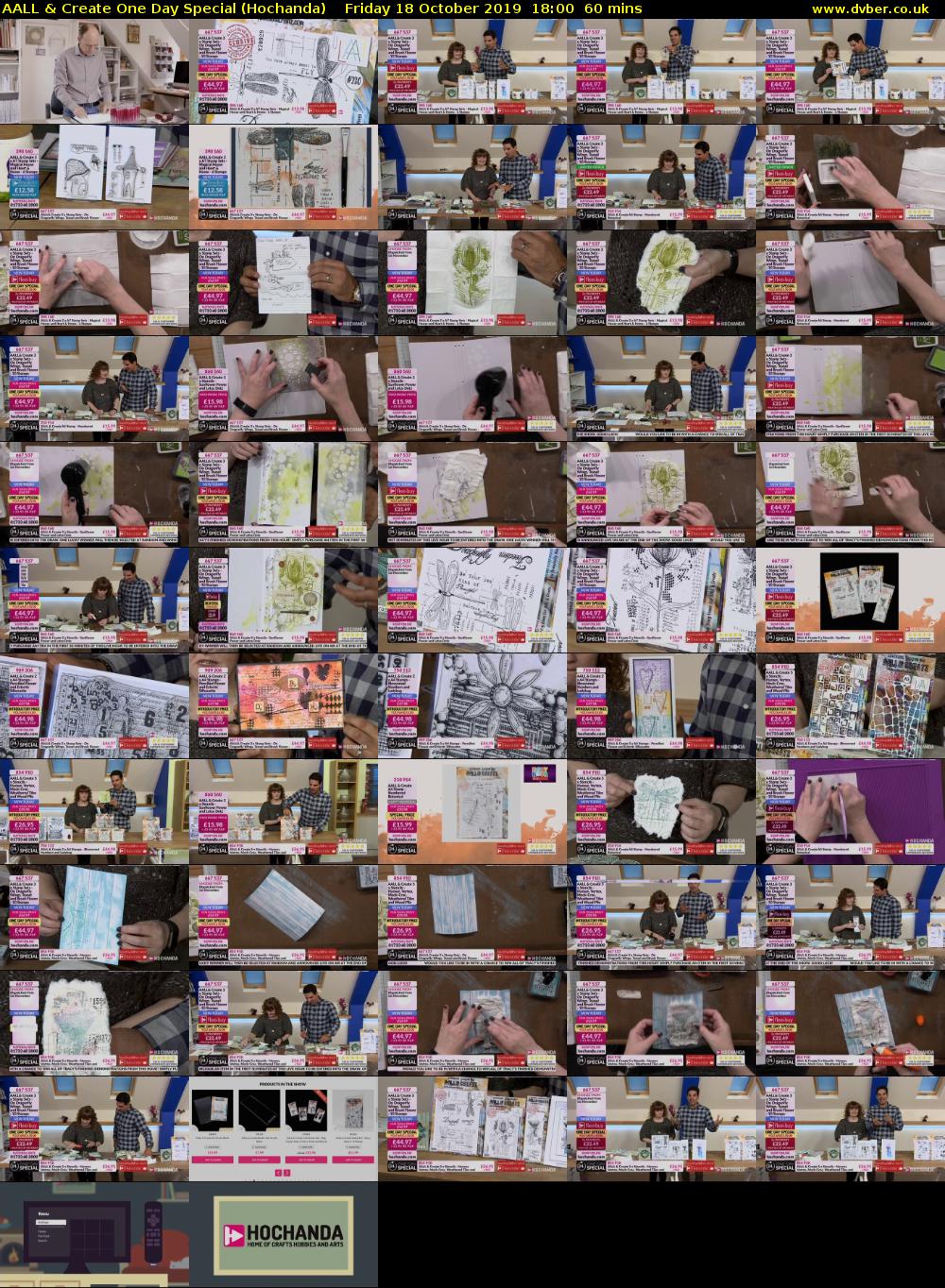 AALL & Create One Day Special (Hochanda) Friday 18 October 2019 18:00 - 19:00