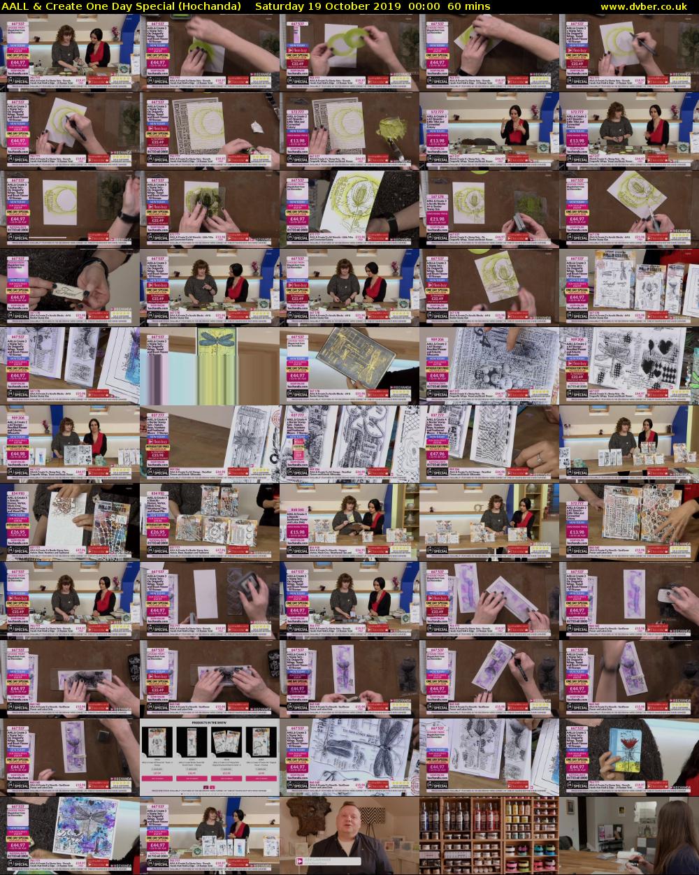 AALL & Create One Day Special (Hochanda) Saturday 19 October 2019 00:00 - 01:00