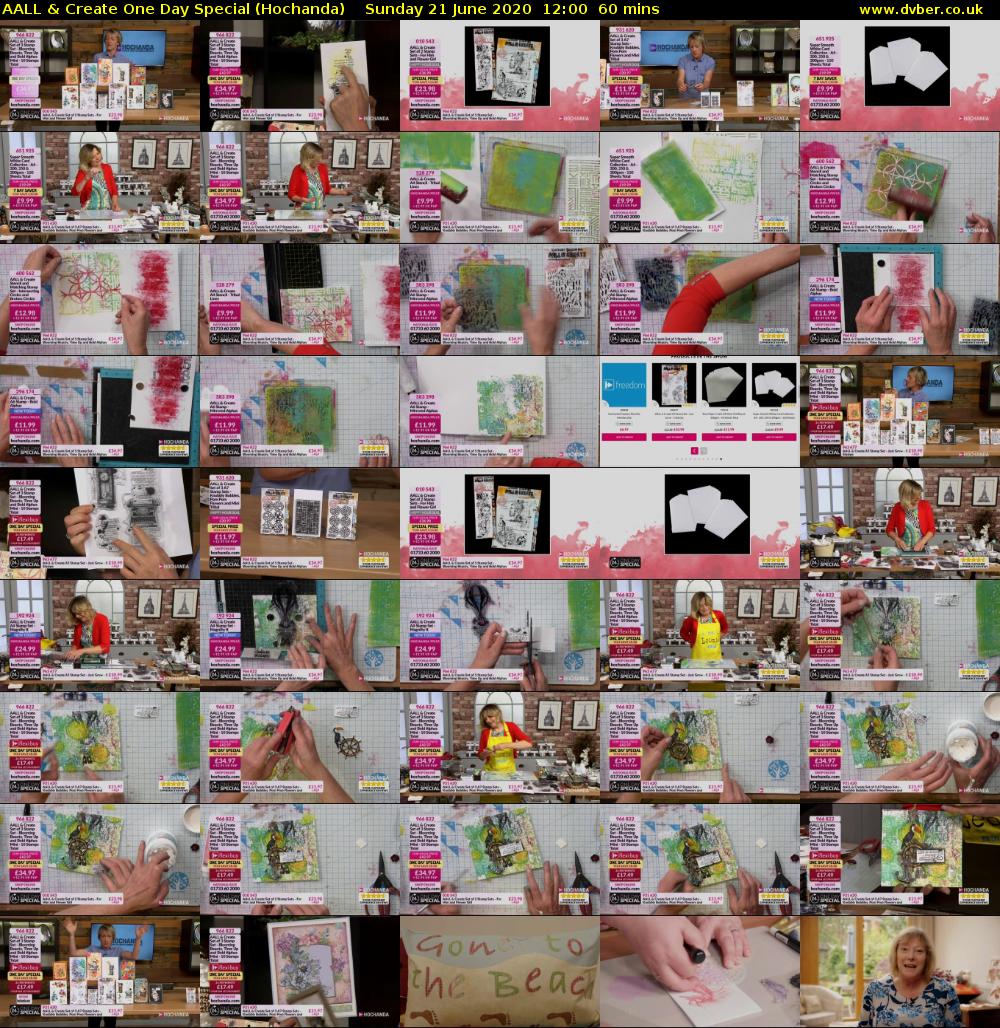 AALL & Create One Day Special (Hochanda) Sunday 21 June 2020 12:00 - 13:00