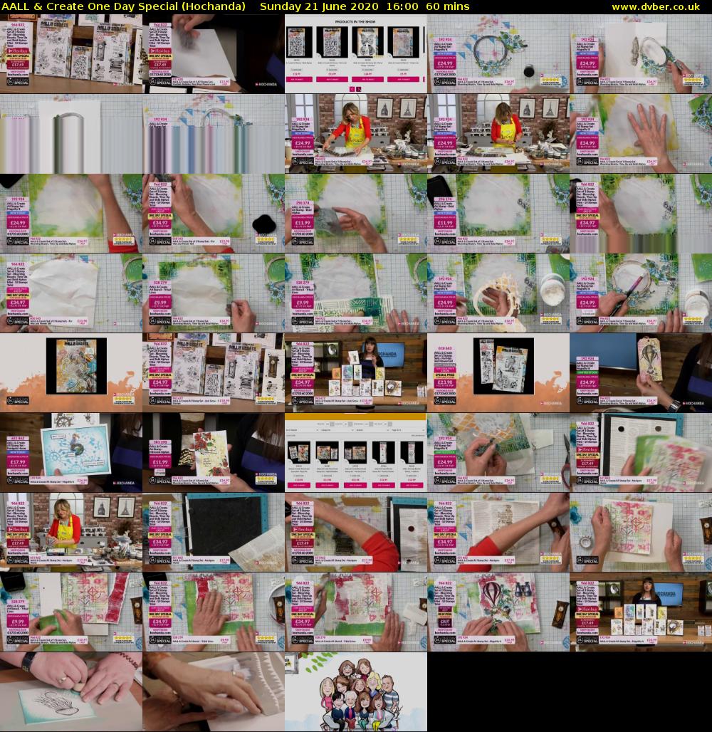 AALL & Create One Day Special (Hochanda) Sunday 21 June 2020 16:00 - 17:00