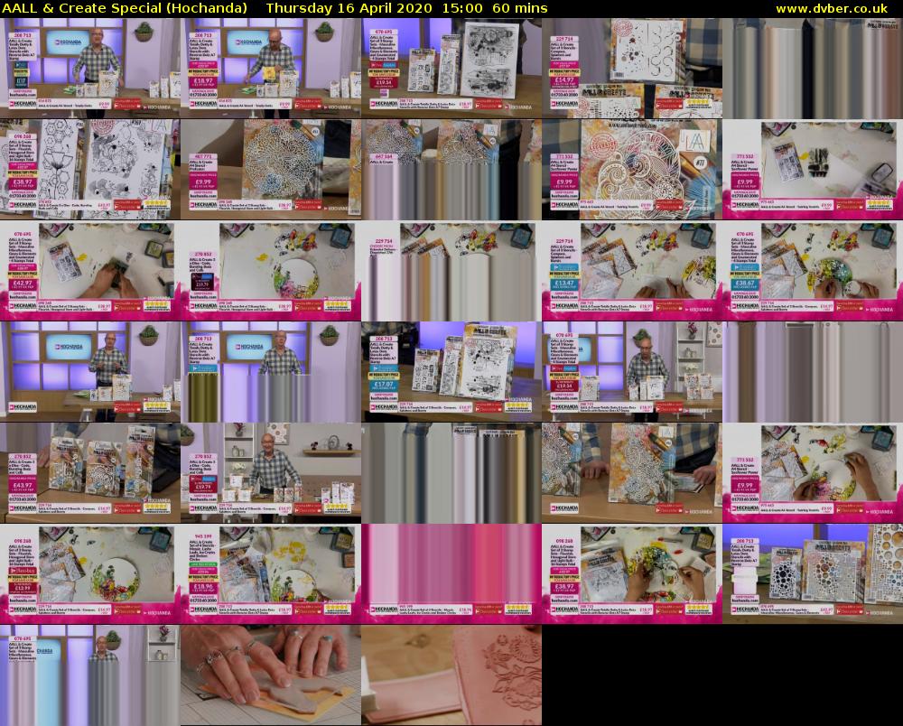 AALL & Create Special (Hochanda) Thursday 16 April 2020 15:00 - 16:00