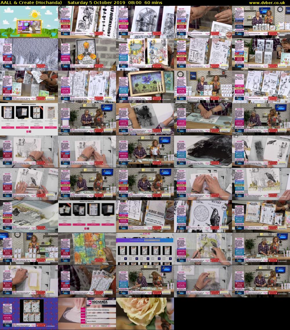 AALL & Create (Hochanda) Saturday 5 October 2019 08:00 - 09:00