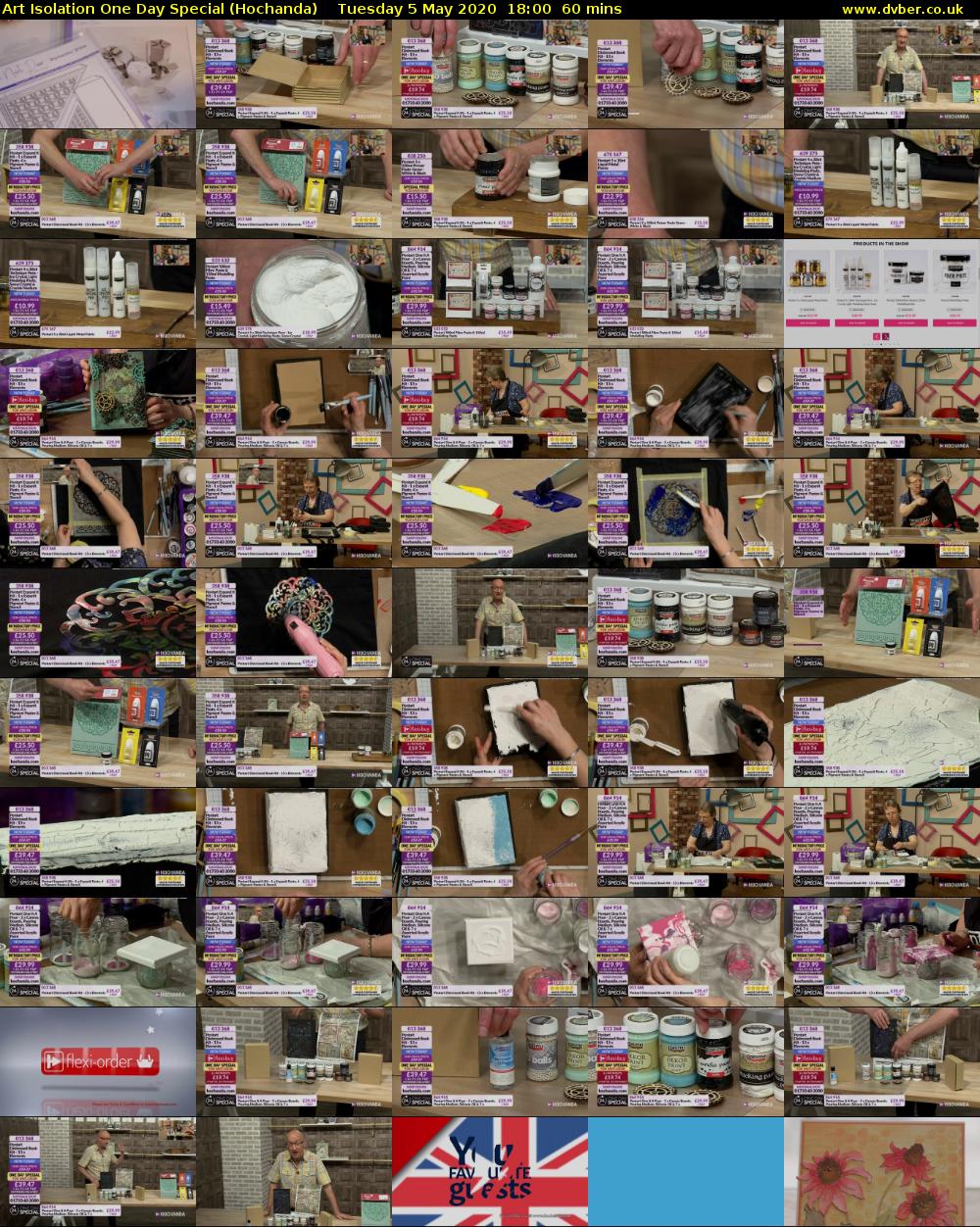 Art Isolation One Day Special (Hochanda) Tuesday 5 May 2020 18:00 - 19:00