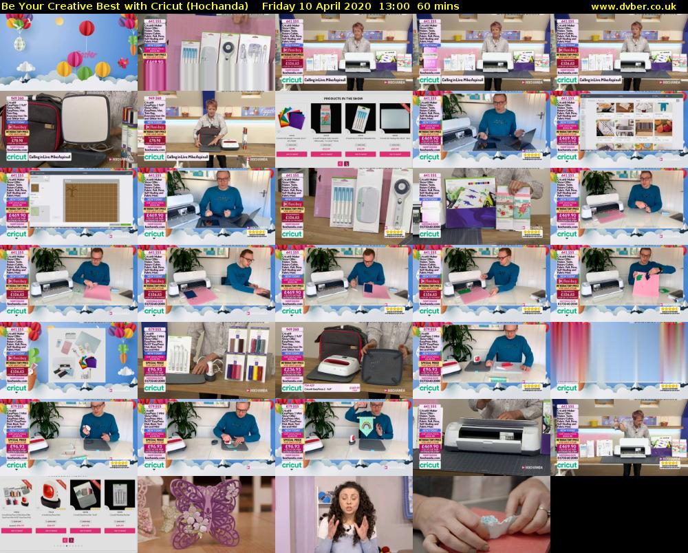 Be Your Creative Best with Cricut (Hochanda) Friday 10 April 2020 13:00 - 14:00