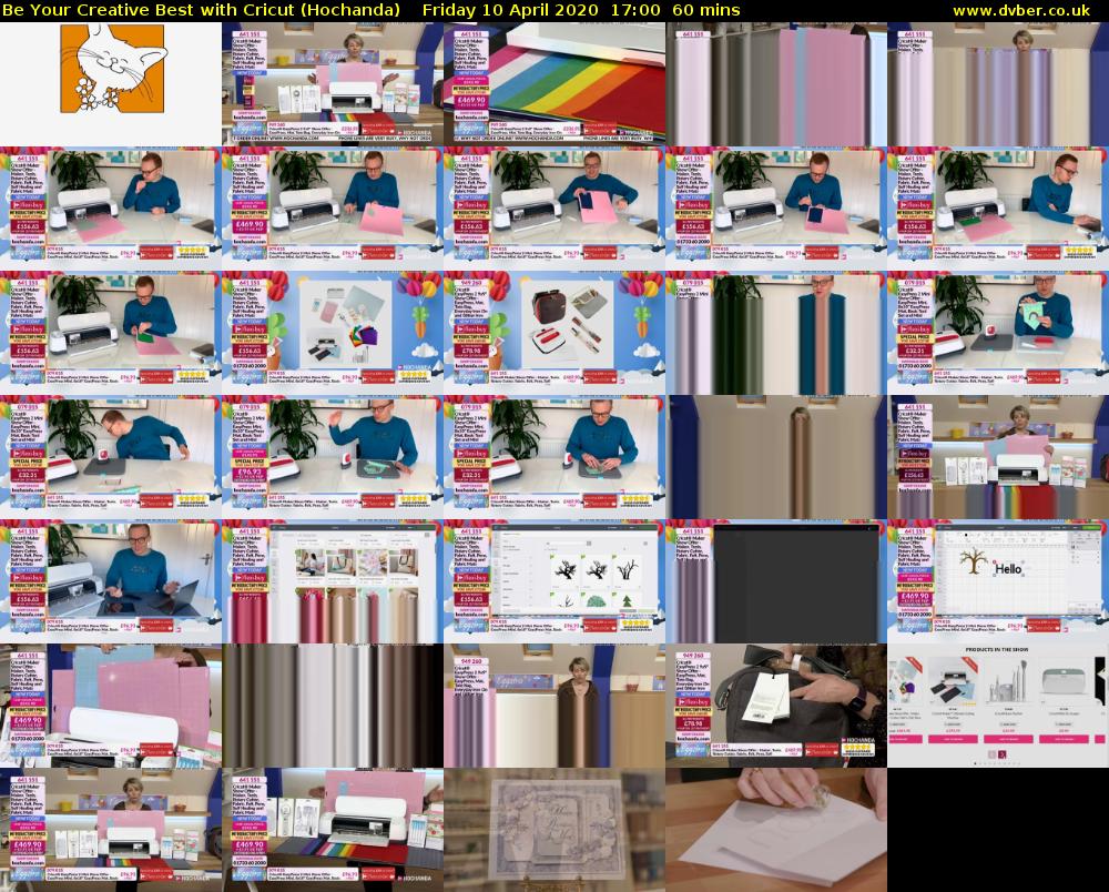 Be Your Creative Best with Cricut (Hochanda) Friday 10 April 2020 17:00 - 18:00