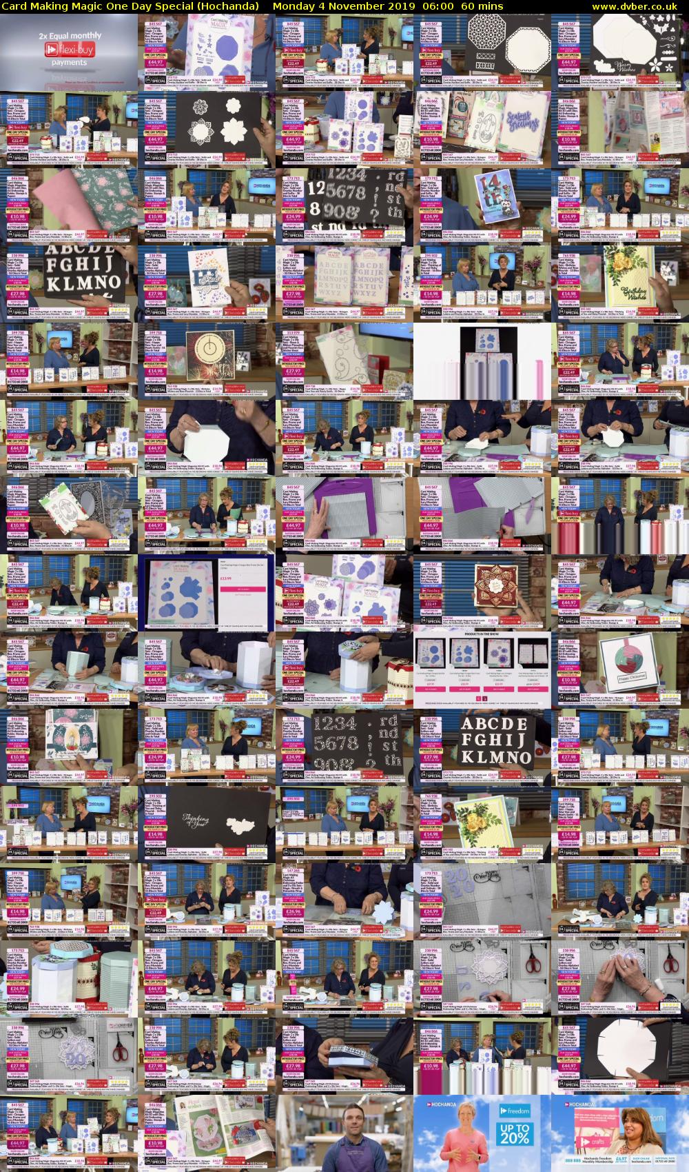 Card Making Magic One Day Special (Hochanda) Monday 4 November 2019 06:00 - 07:00
