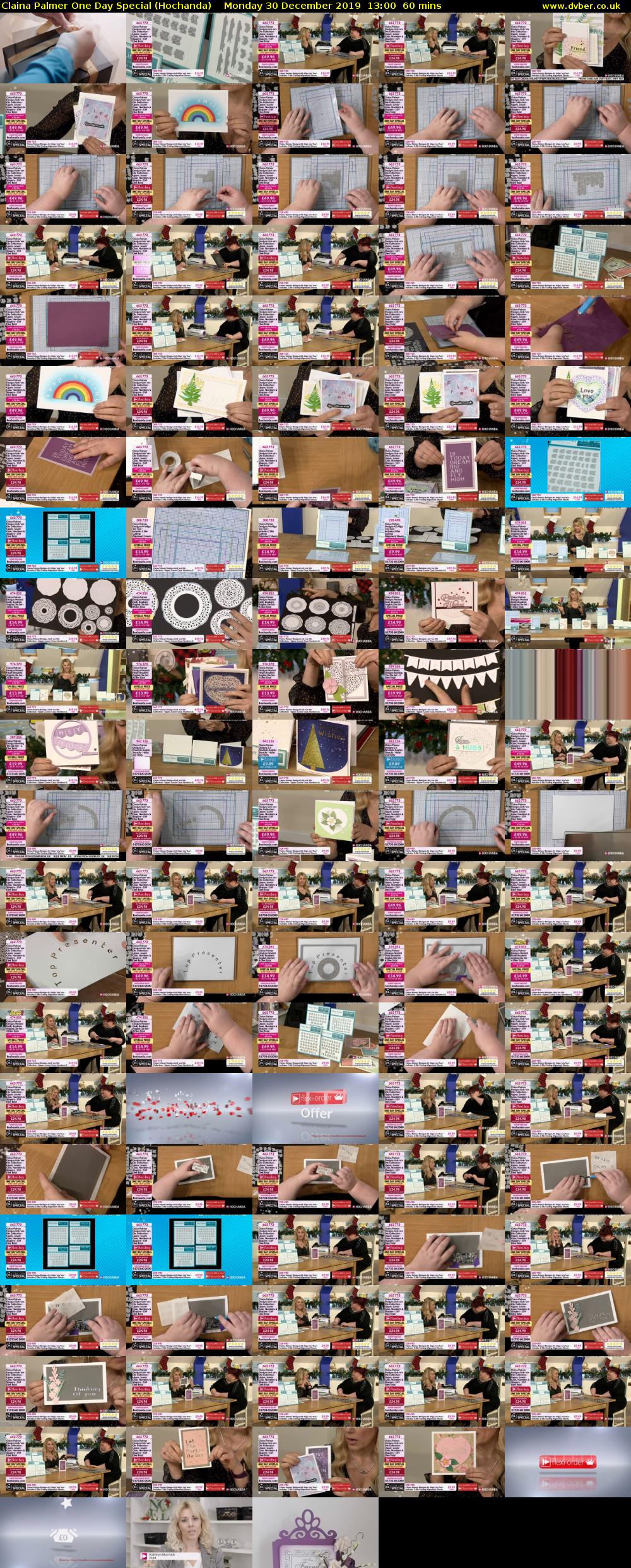 Claina Palmer One Day Special (Hochanda) Monday 30 December 2019 13:00 - 14:00