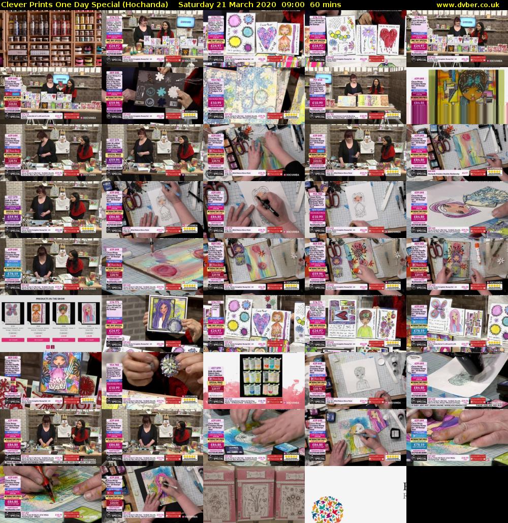 Clever Prints One Day Special (Hochanda) Saturday 21 March 2020 09:00 - 10:00