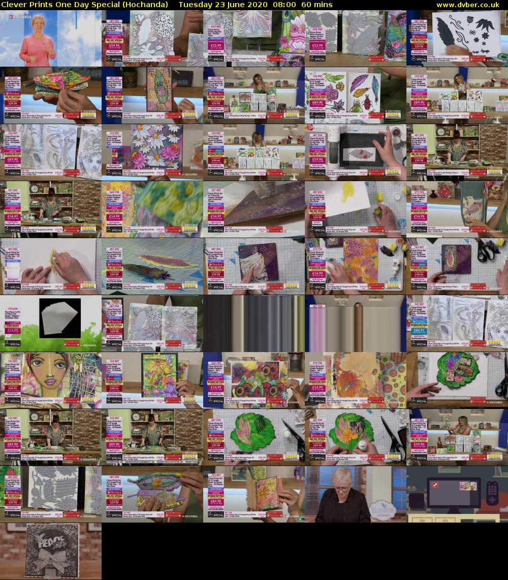 Clever Prints One Day Special (Hochanda) Tuesday 23 June 2020 08:00 - 09:00