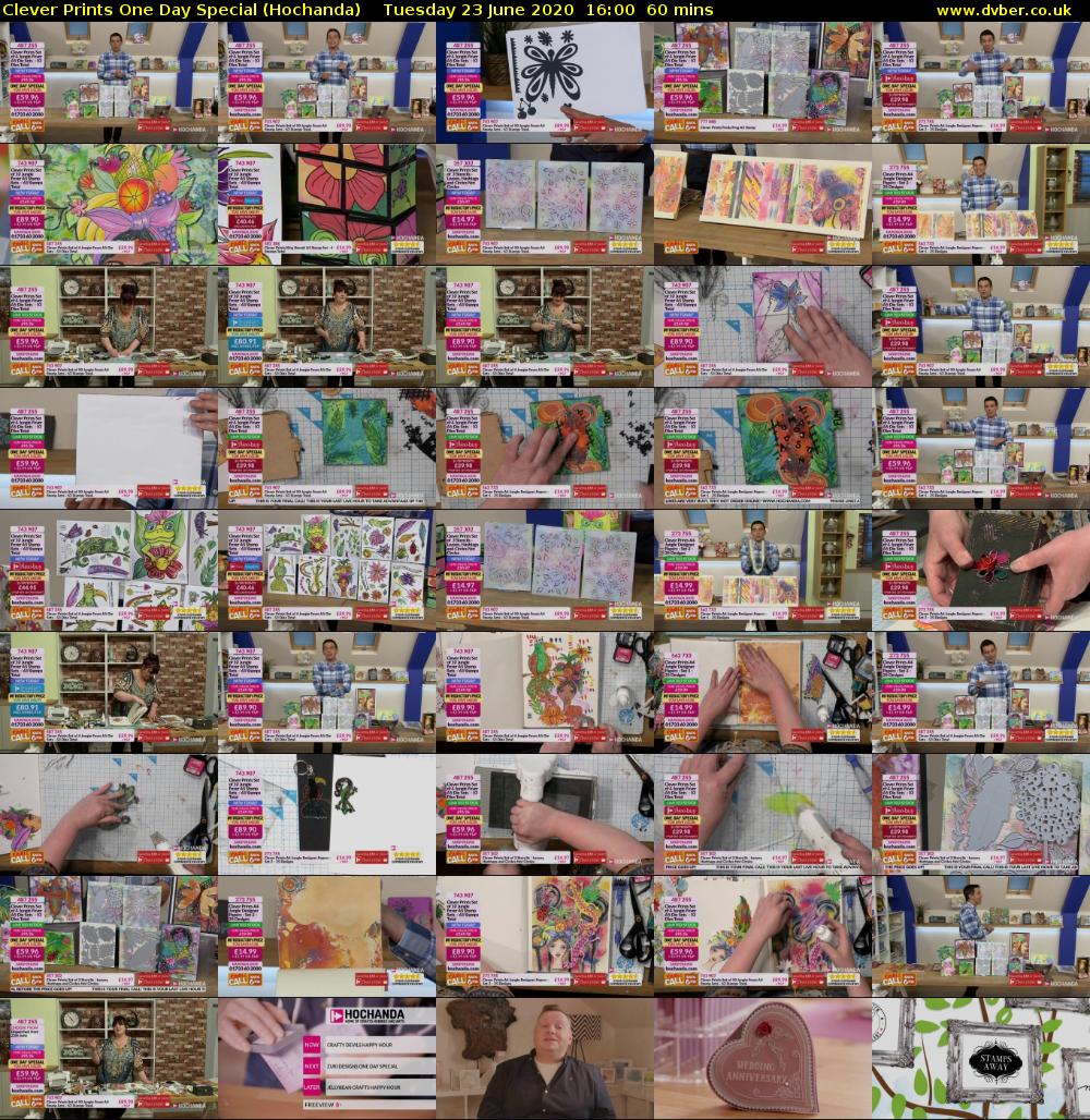Clever Prints One Day Special (Hochanda) Tuesday 23 June 2020 16:00 - 17:00