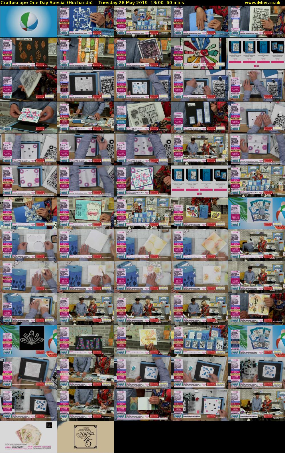 Craftascope One Day Special (Hochanda) Tuesday 28 May 2019 13:00 - 14:00