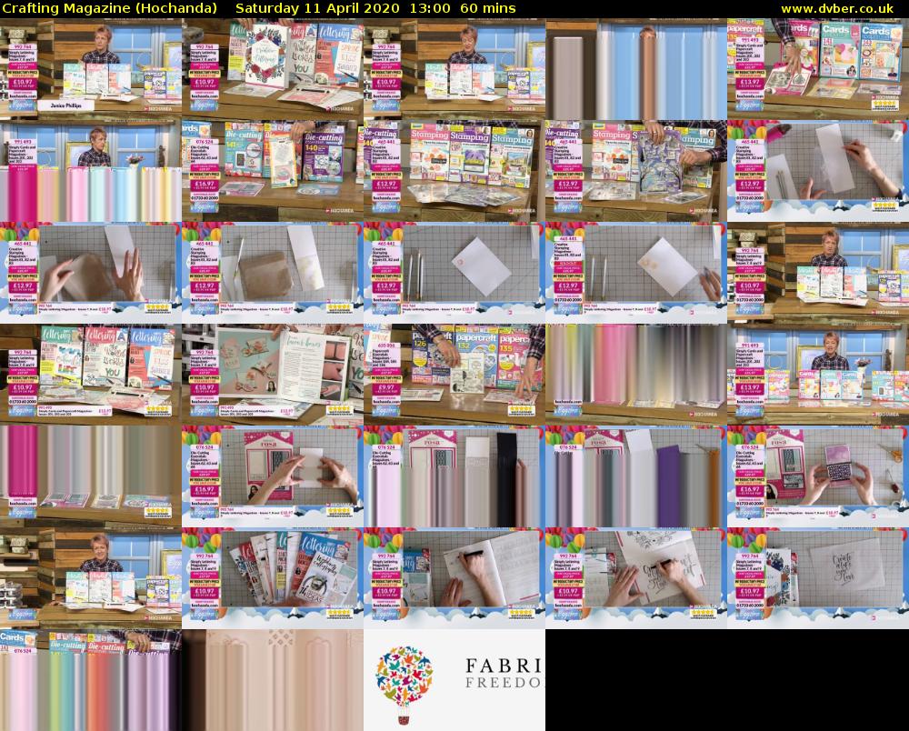 Crafting Magazine (Hochanda) Saturday 11 April 2020 13:00 - 14:00