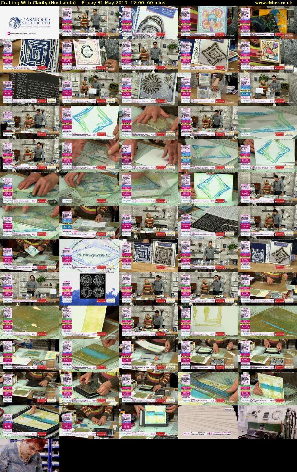 Crafting With Clarity (Hochanda) Friday 31 May 2019 12:00 - 13:00