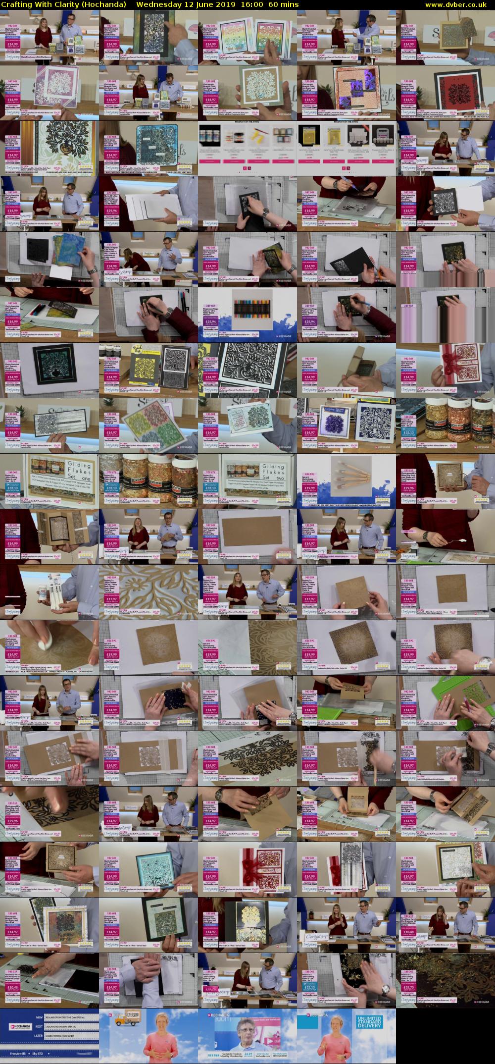 Crafting With Clarity (Hochanda) Wednesday 12 June 2019 16:00 - 17:00