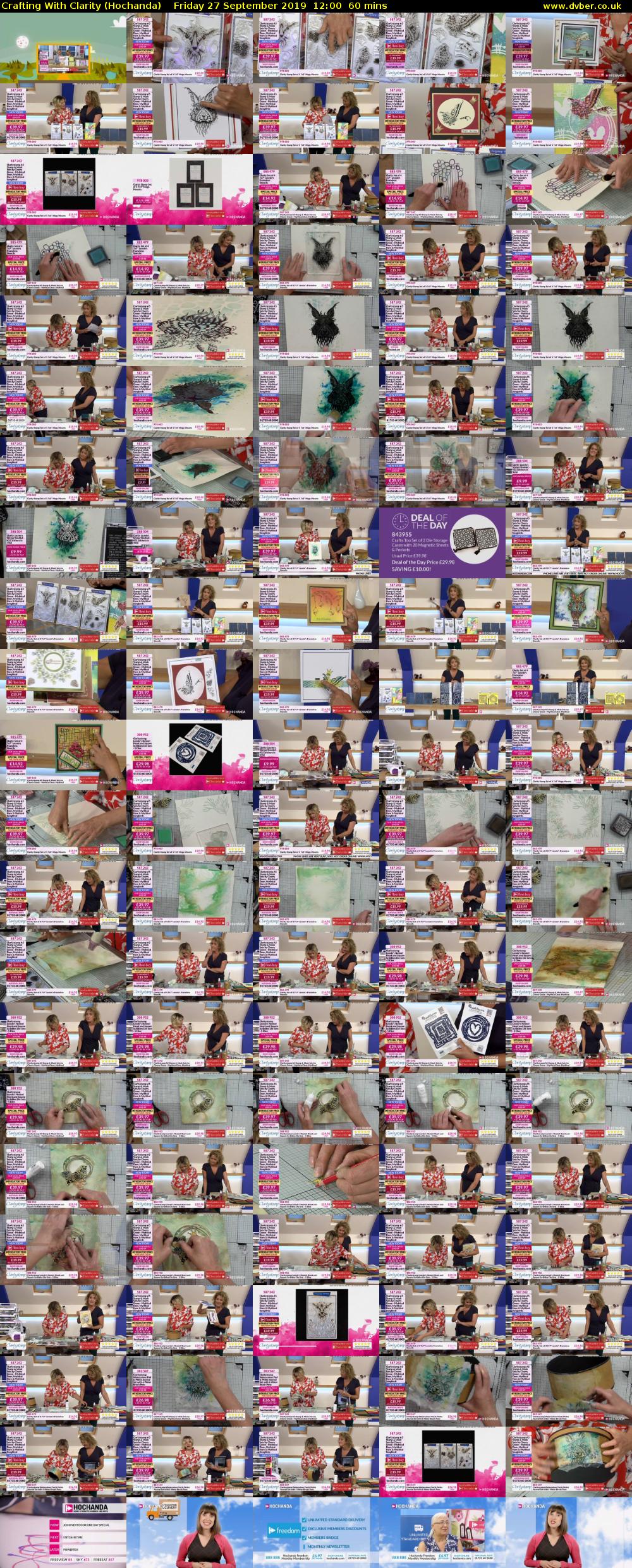 Crafting With Clarity (Hochanda) Friday 27 September 2019 12:00 - 13:00