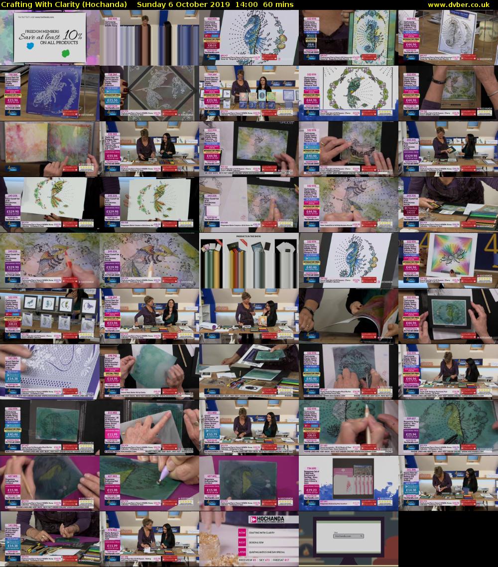 Crafting With Clarity (Hochanda) Sunday 6 October 2019 14:00 - 15:00