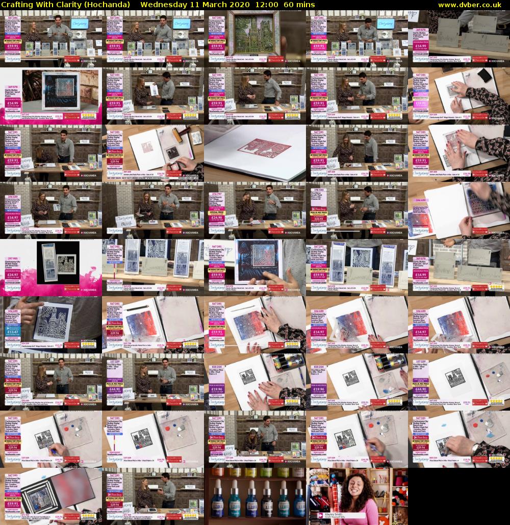 Crafting With Clarity (Hochanda) Wednesday 11 March 2020 12:00 - 13:00