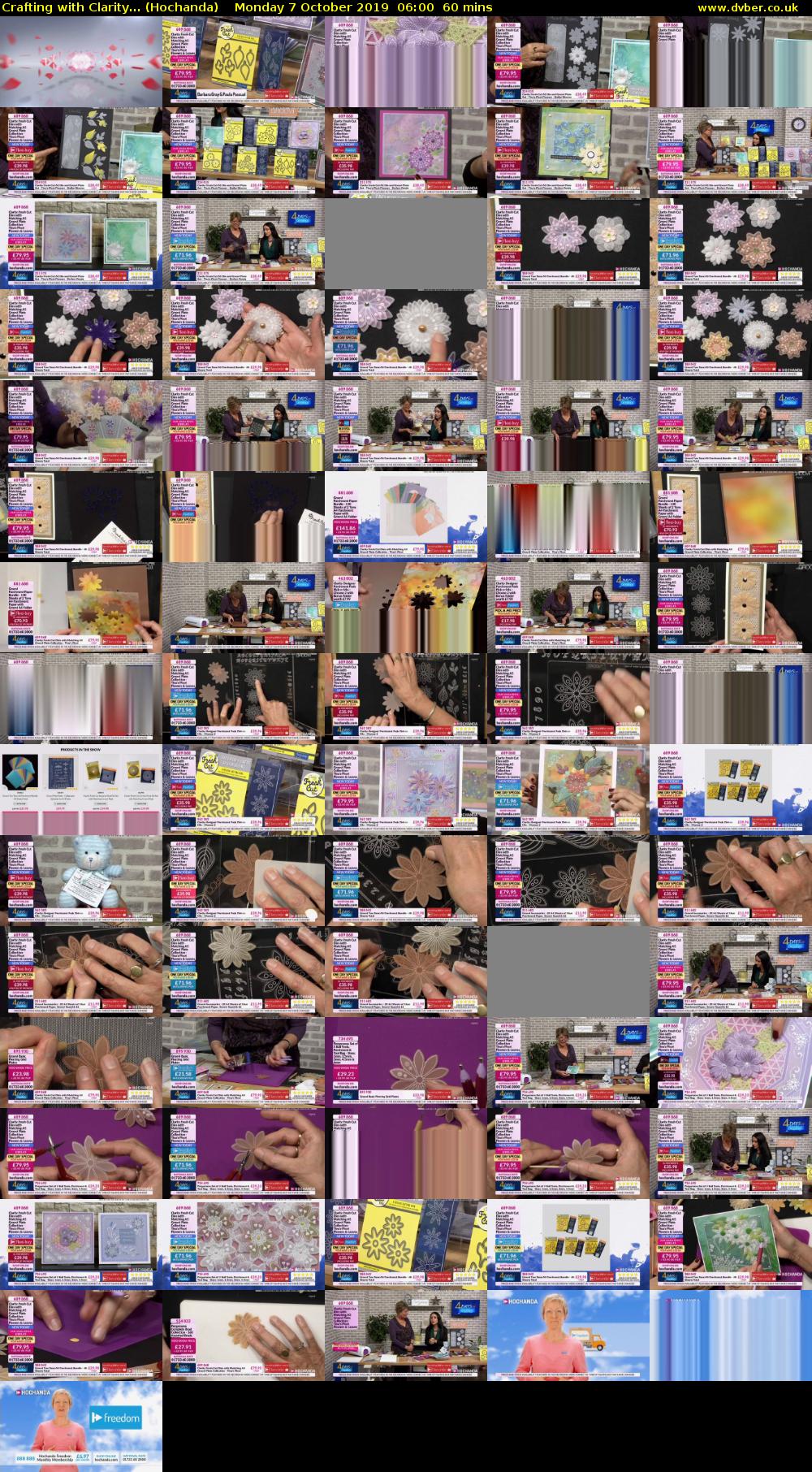 Crafting with Clarity... (Hochanda) Monday 7 October 2019 06:00 - 07:00