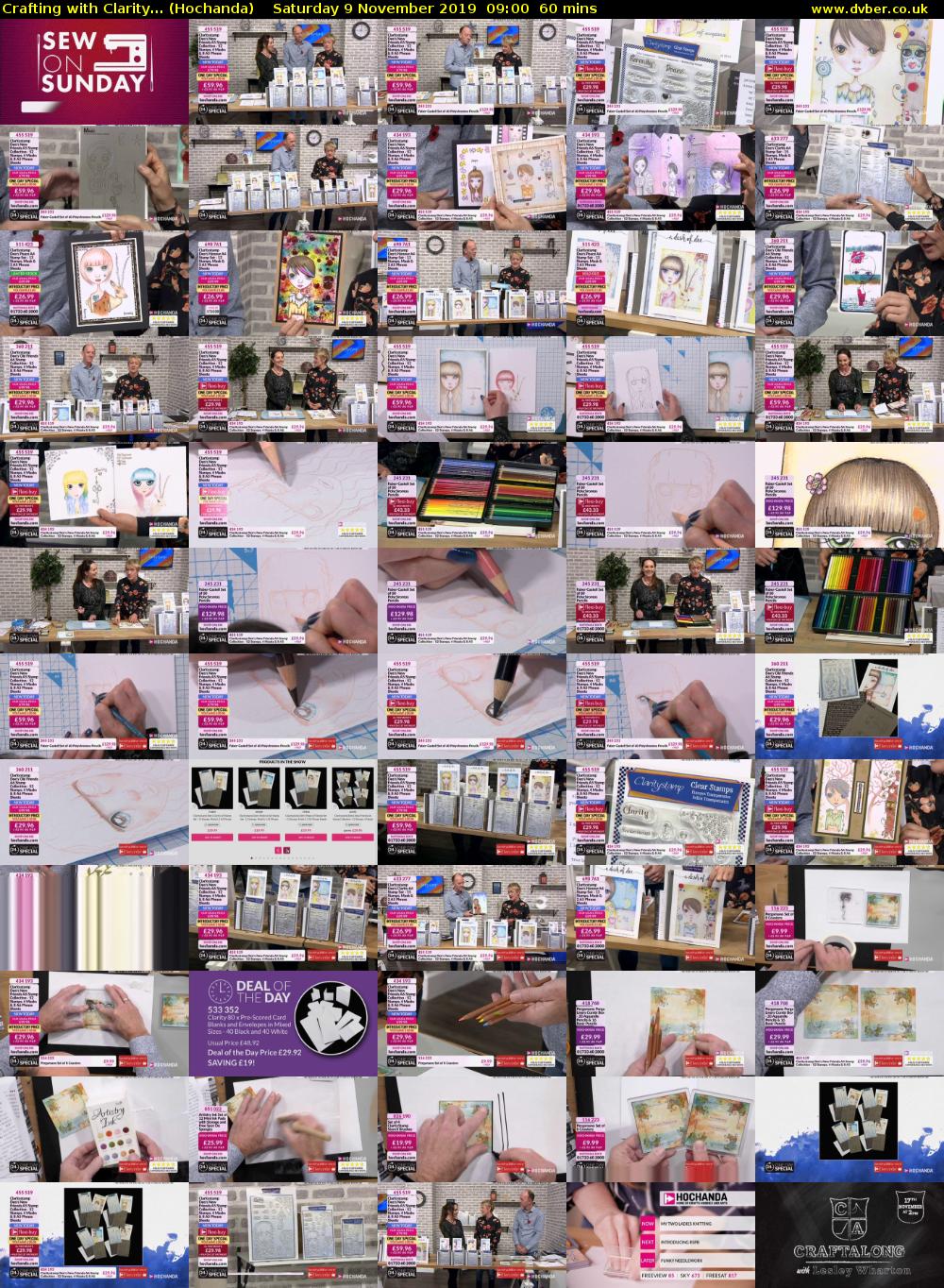 Crafting with Clarity... (Hochanda) Saturday 9 November 2019 09:00 - 10:00
