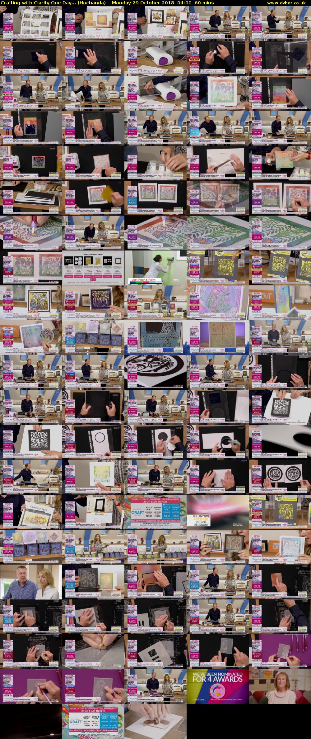 Crafting with Clarity One Day... (Hochanda) Monday 29 October 2018 04:00 - 05:00