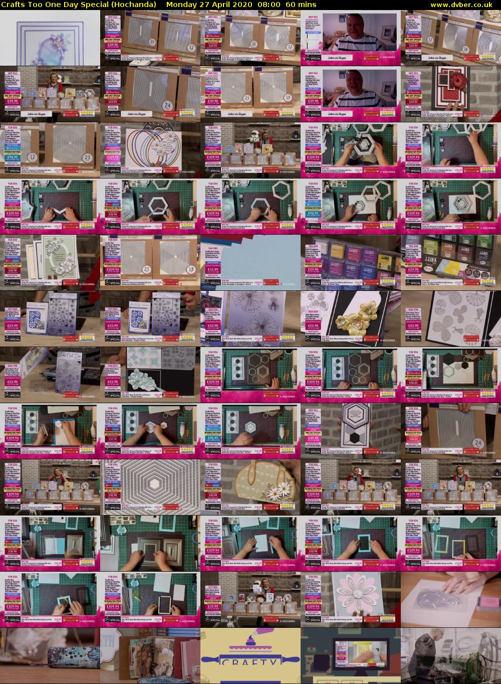 Crafts Too One Day Special (Hochanda) Monday 27 April 2020 08:00 - 09:00