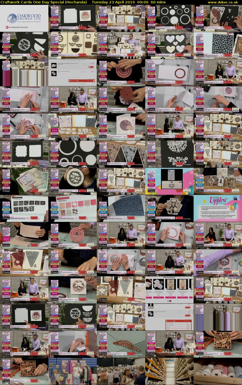 Craftwork Cards One Day Special (Hochanda) Tuesday 23 April 2019 09:00 - 10:00