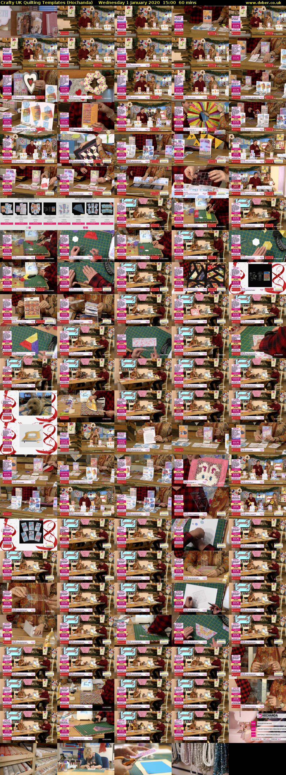Crafty UK Quilting Templates (Hochanda) Wednesday 1 January 2020 15:00 - 16:00
