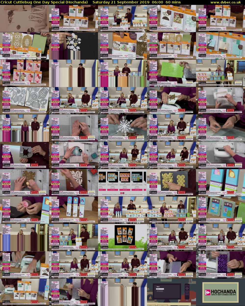 Cricut Cuttlebug One Day Special (Hochanda) Saturday 21 September 2019 06:00 - 07:00