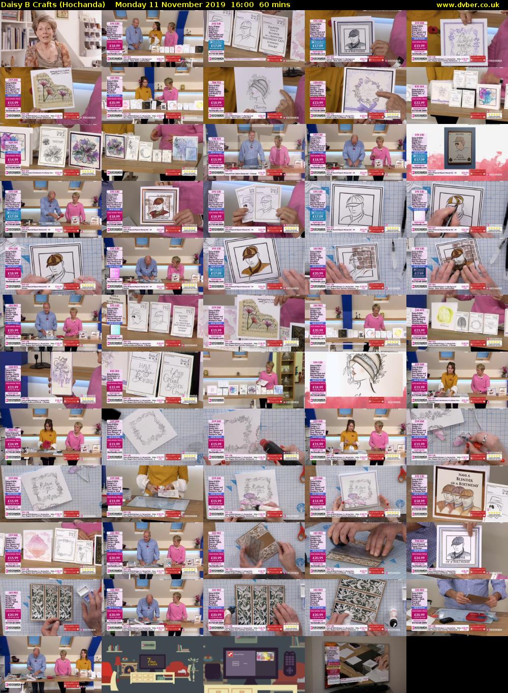 Daisy B Crafts (Hochanda) Monday 11 November 2019 16:00 - 17:00