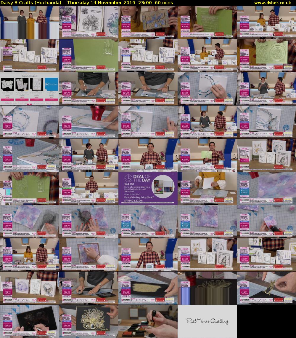 Daisy B Crafts (Hochanda) Thursday 14 November 2019 23:00 - 00:00