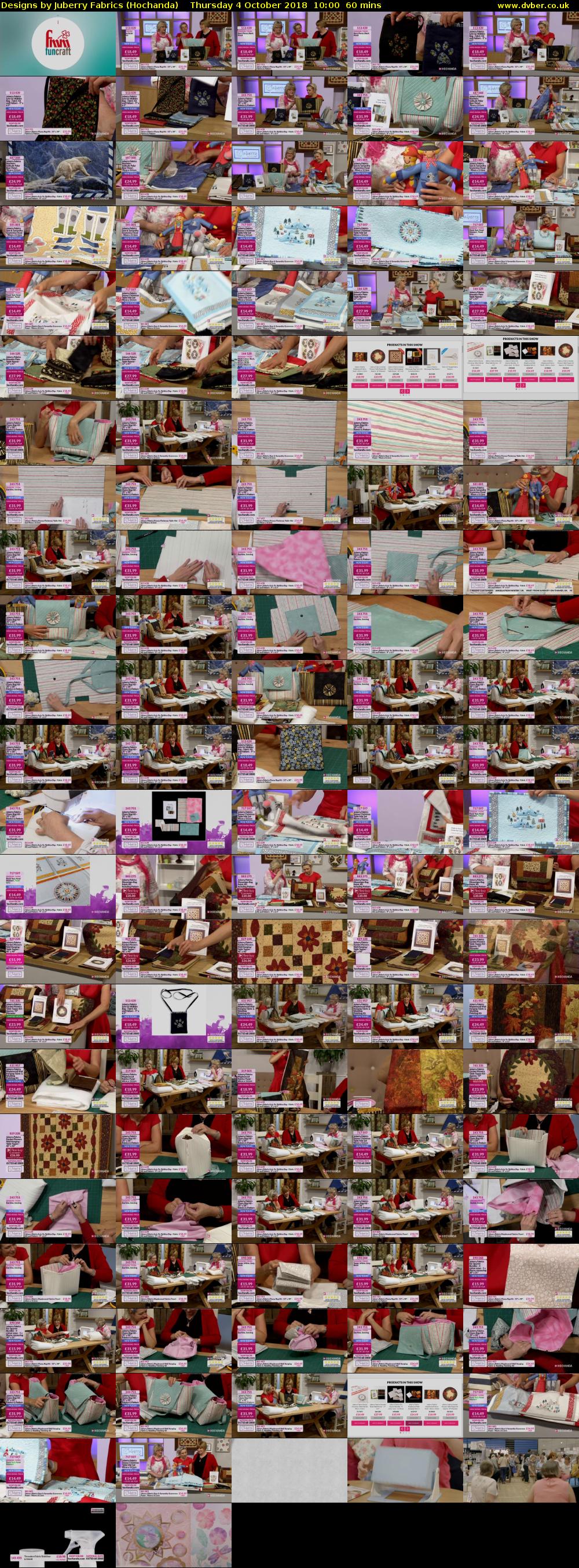 Designs by Juberry Fabrics (Hochanda) Thursday 4 October 2018 10:00 - 11:00