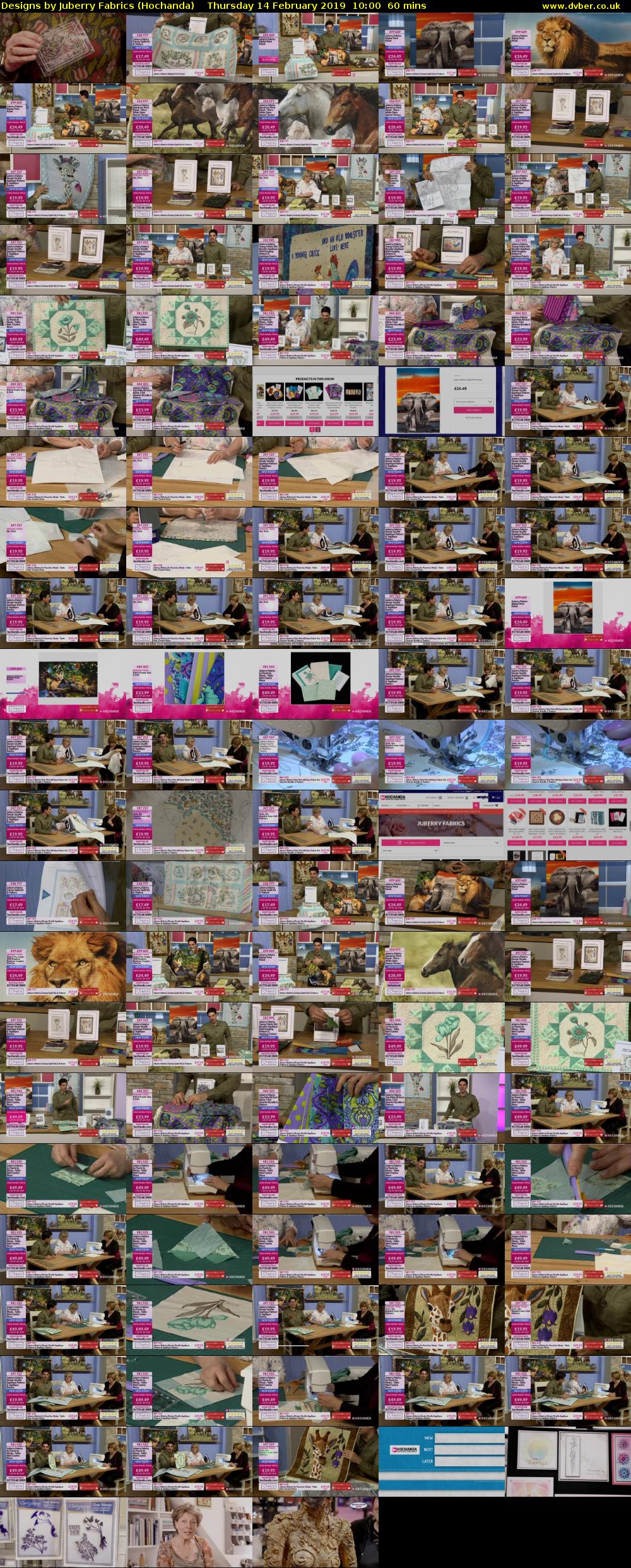Designs by Juberry Fabrics (Hochanda) Thursday 14 February 2019 10:00 - 11:00