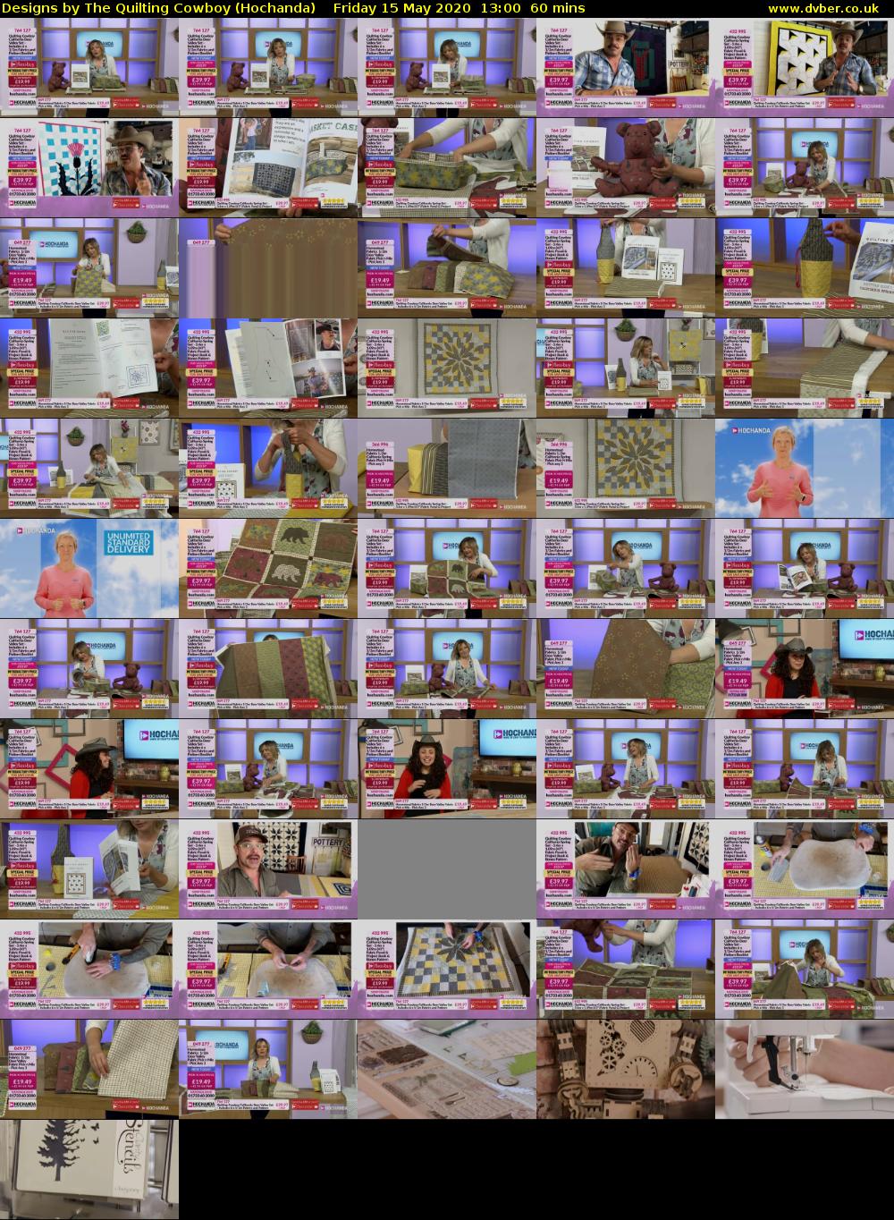 Designs by The Quilting Cowboy (Hochanda) Friday 15 May 2020 13:00 - 14:00