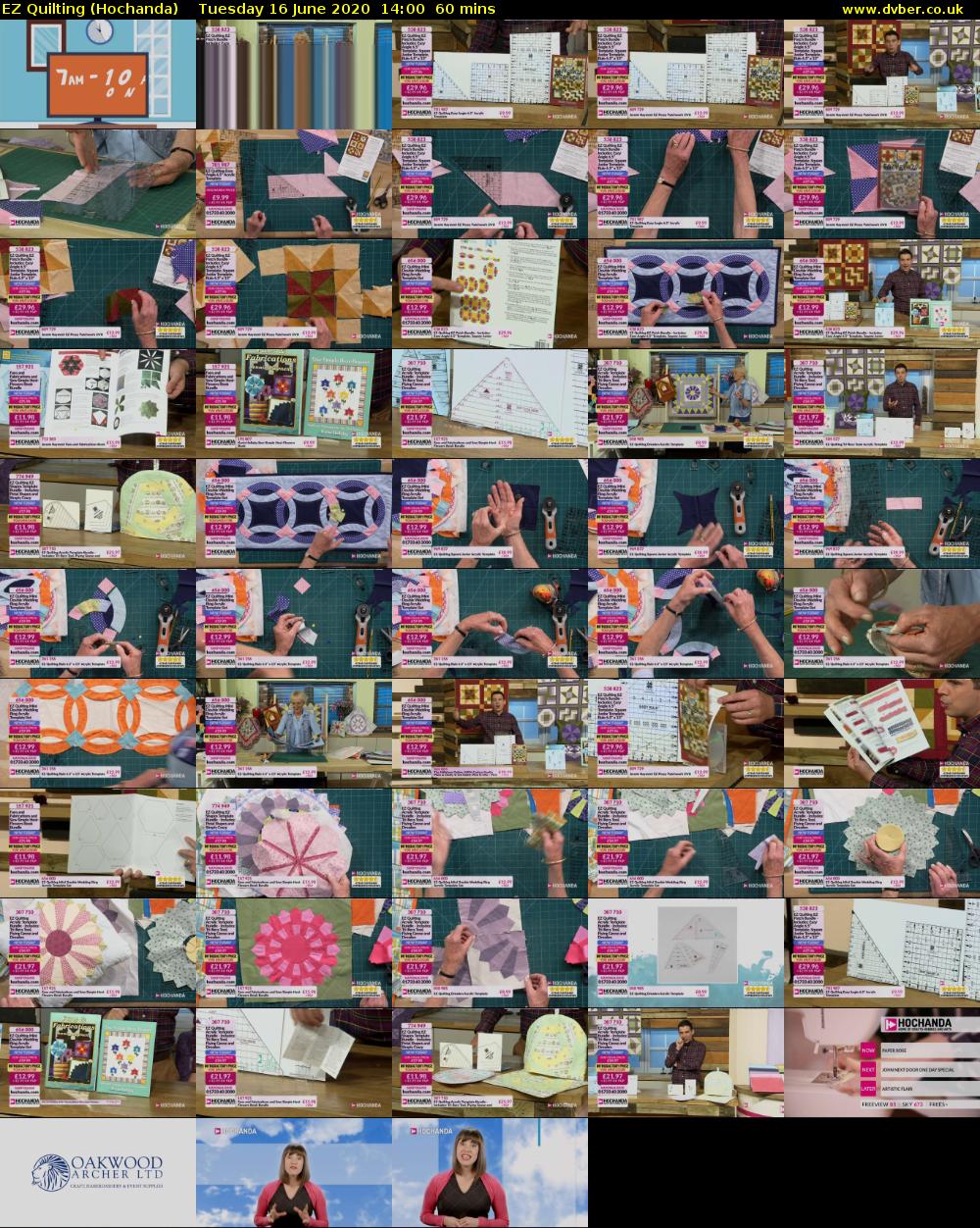 EZ Quilting (Hochanda) Tuesday 16 June 2020 14:00 - 15:00
