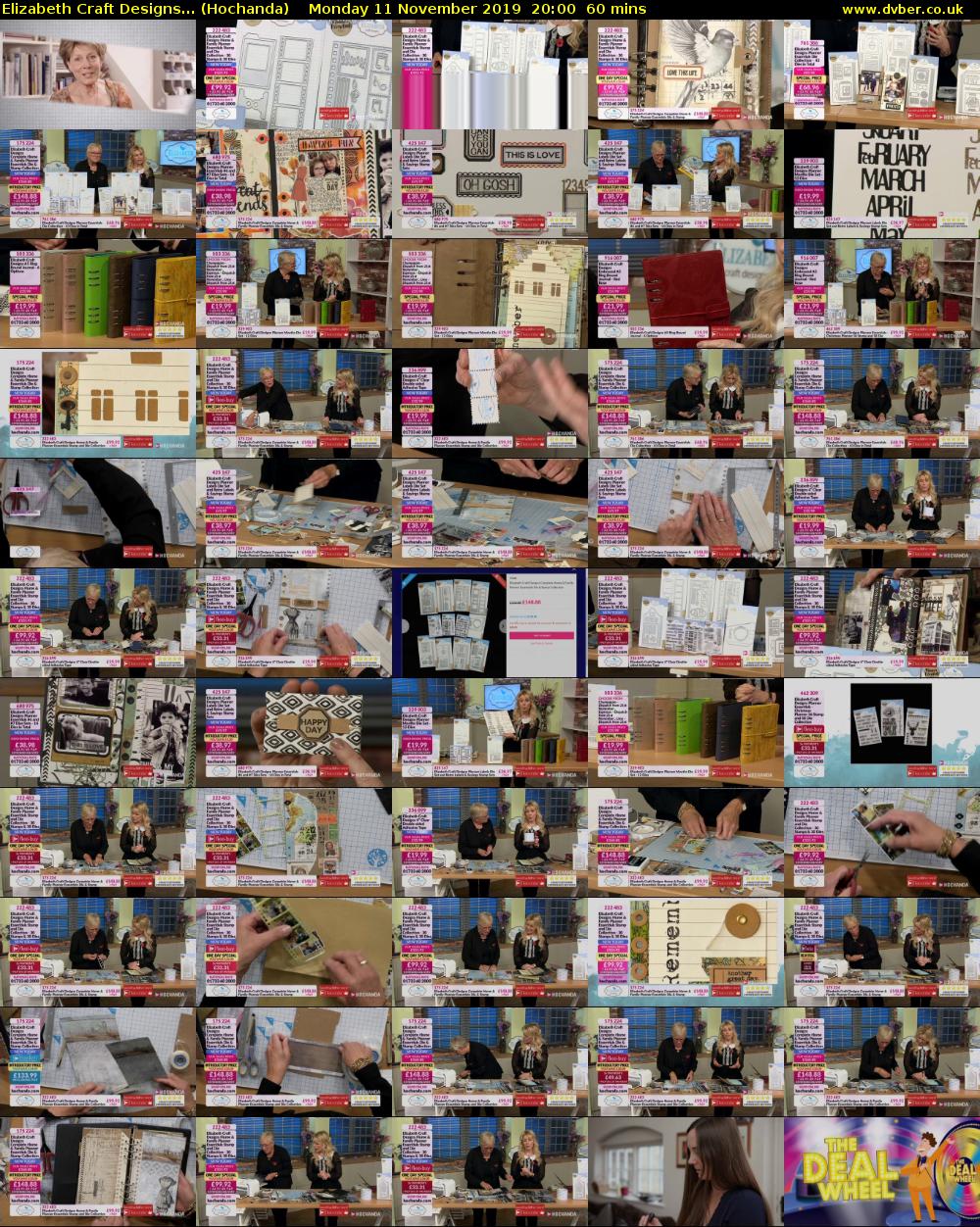 Elizabeth Craft Designs... (Hochanda) Monday 11 November 2019 20:00 - 21:00