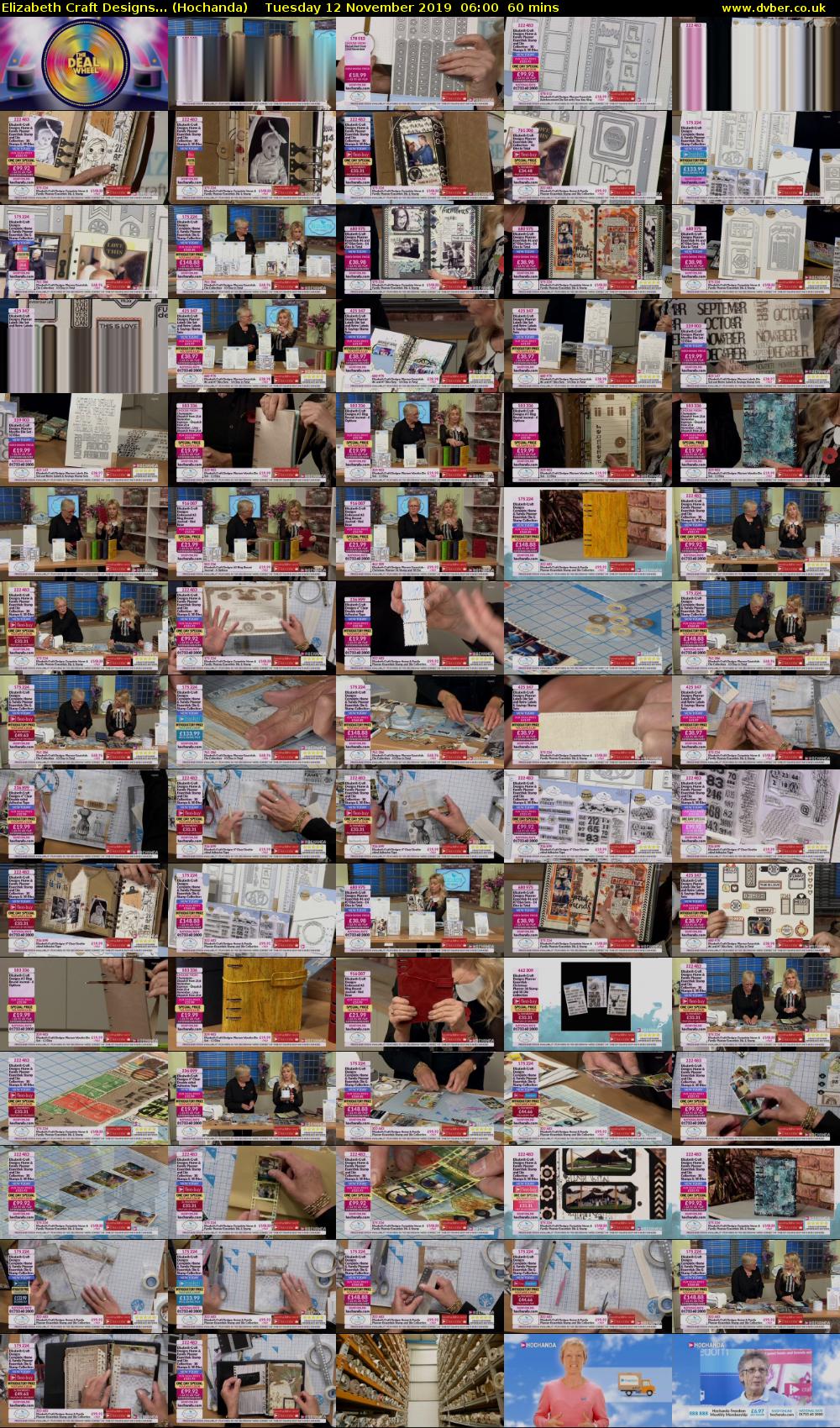 Elizabeth Craft Designs... (Hochanda) Tuesday 12 November 2019 06:00 - 07:00