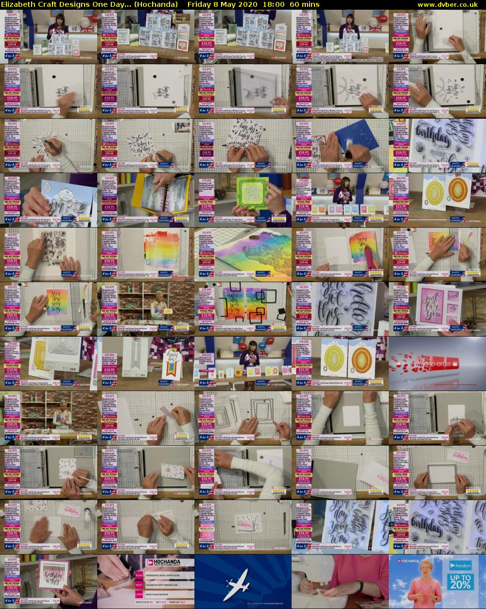 Elizabeth Craft Designs One Day... (Hochanda) Friday 8 May 2020 18:00 - 19:00