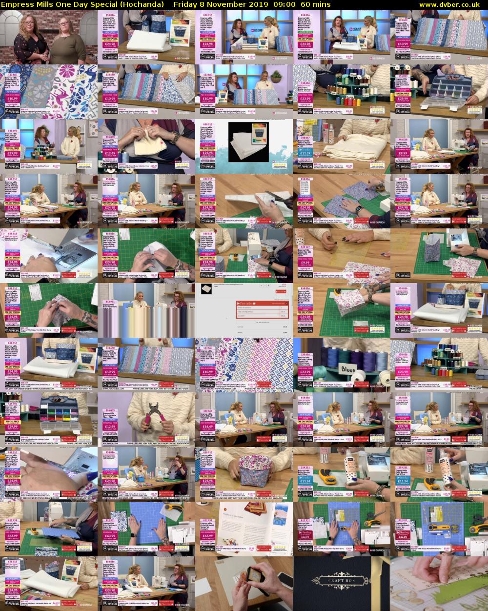 Empress Mills One Day Special (Hochanda) Friday 8 November 2019 09:00 - 10:00