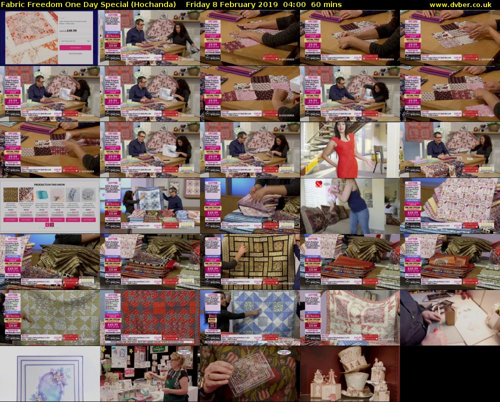 Fabric Freedom One Day Special (Hochanda) Friday 8 February 2019 04:00 - 05:00