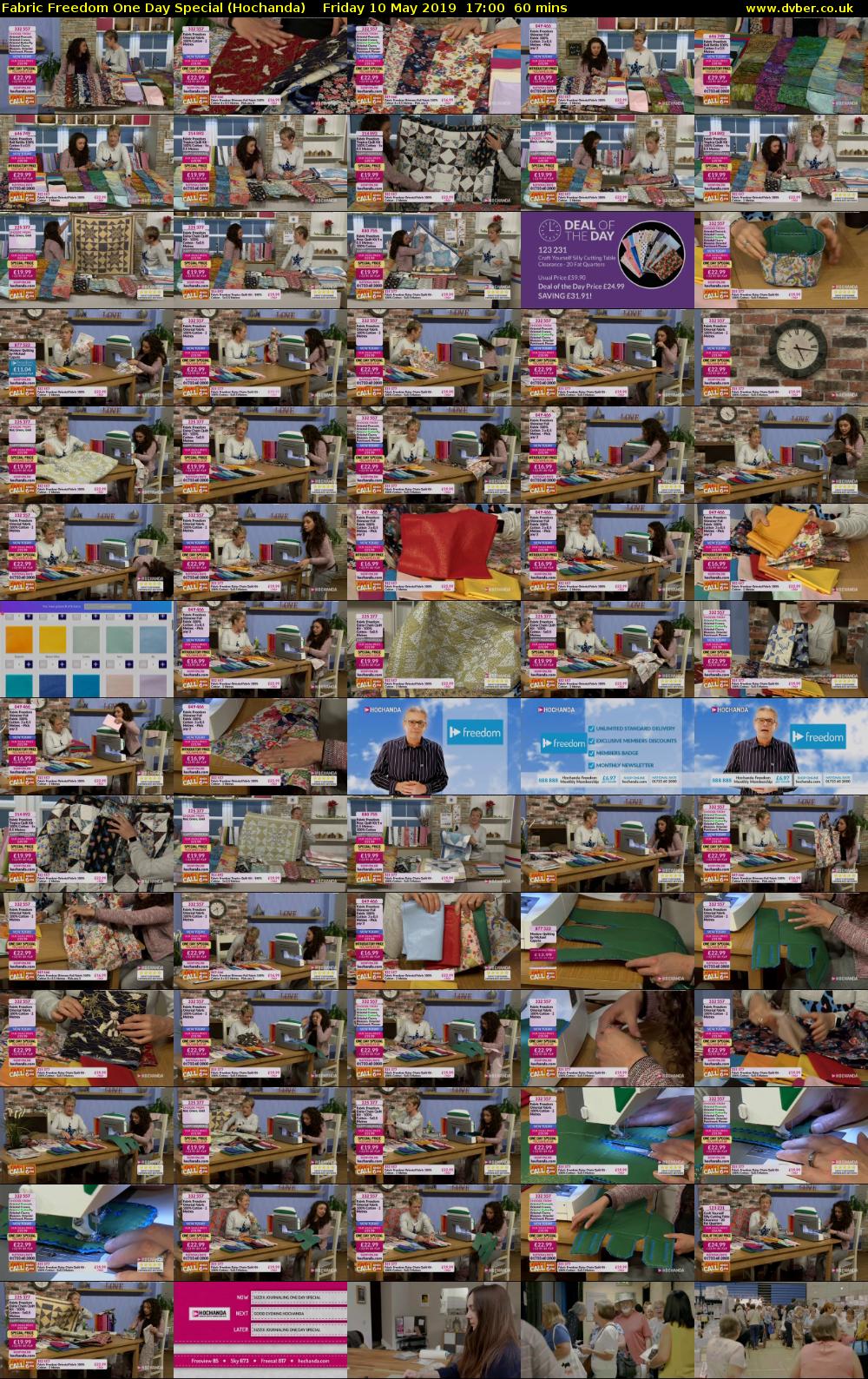 Fabric Freedom One Day Special (Hochanda) Friday 10 May 2019 17:00 - 18:00