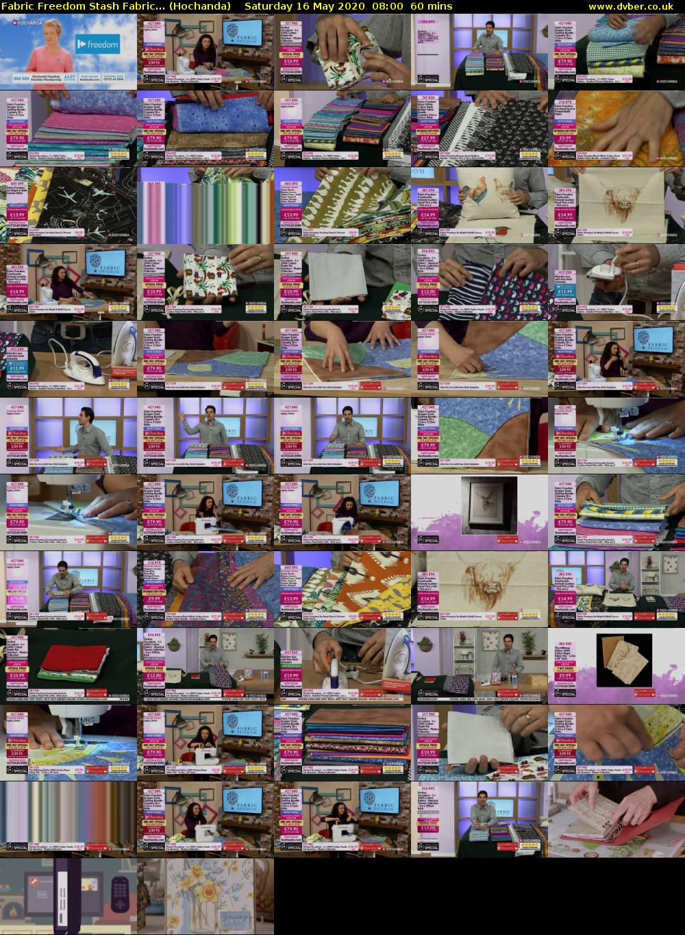 Fabric Freedom Stash Fabric... (Hochanda) Saturday 16 May 2020 08:00 - 09:00