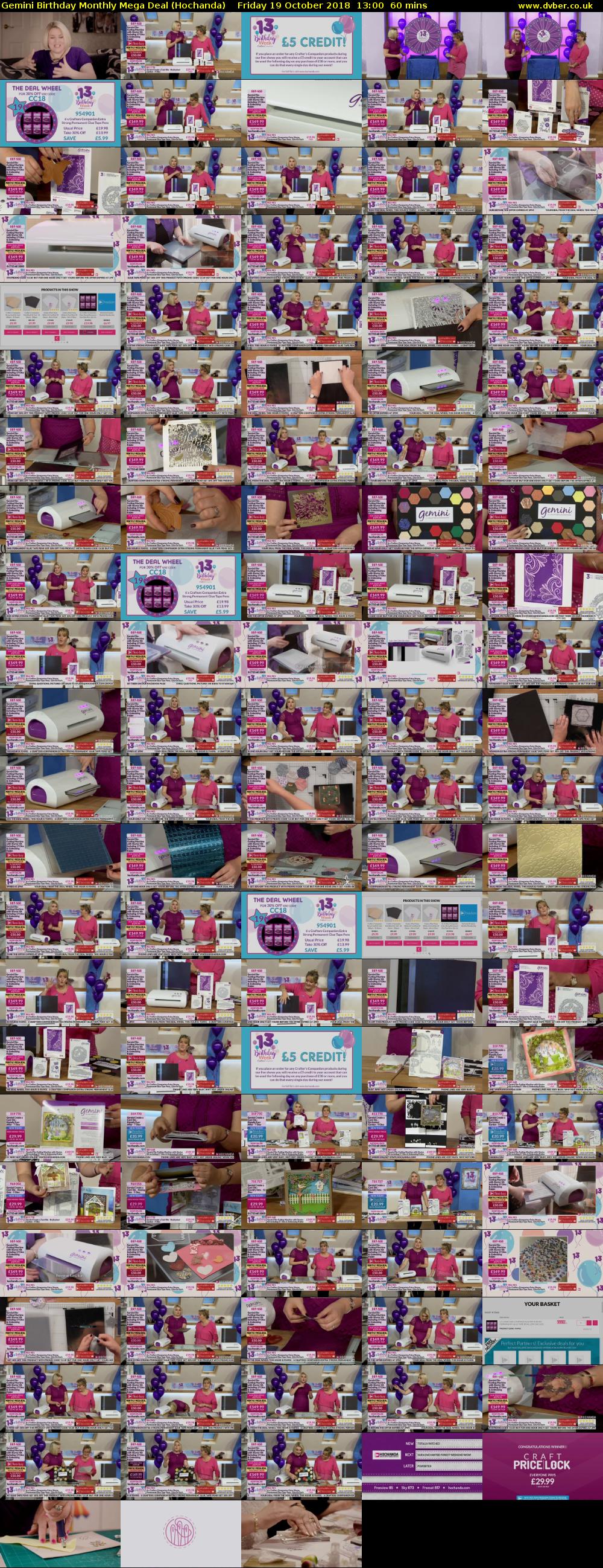 Gemini Birthday Monthly Mega Deal (Hochanda) Friday 19 October 2018 13:00 - 14:00