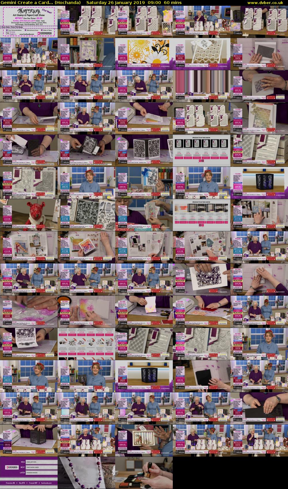 Gemini Create a Card... (Hochanda) Saturday 26 January 2019 09:00 - 10:00