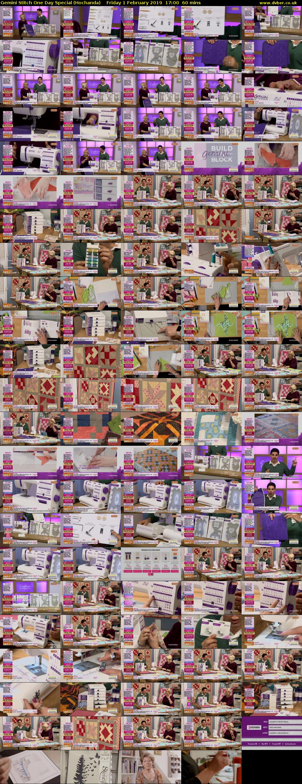 Gemini Stitch One Day Special (Hochanda) Friday 1 February 2019 17:00 - 18:00