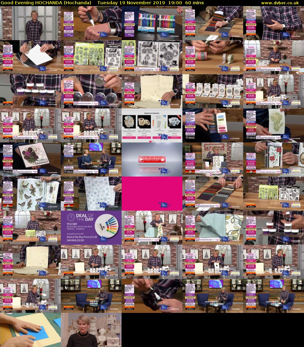 Good Evening HOCHANDA (Hochanda) Tuesday 19 November 2019 19:00 - 20:00