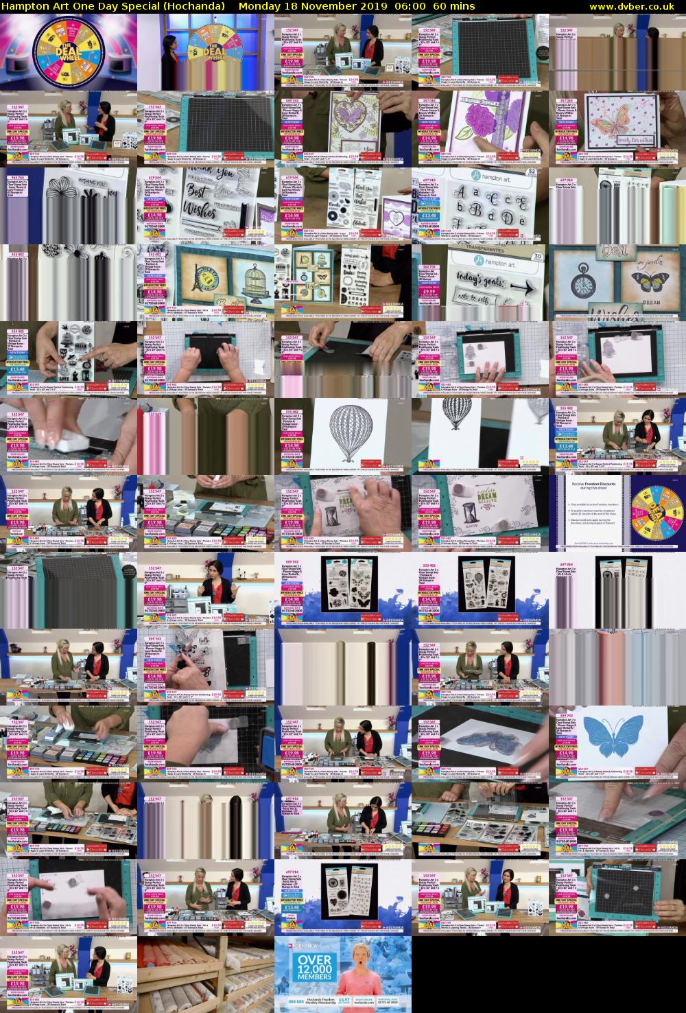 Hampton Art One Day Special (Hochanda) Monday 18 November 2019 06:00 - 07:00