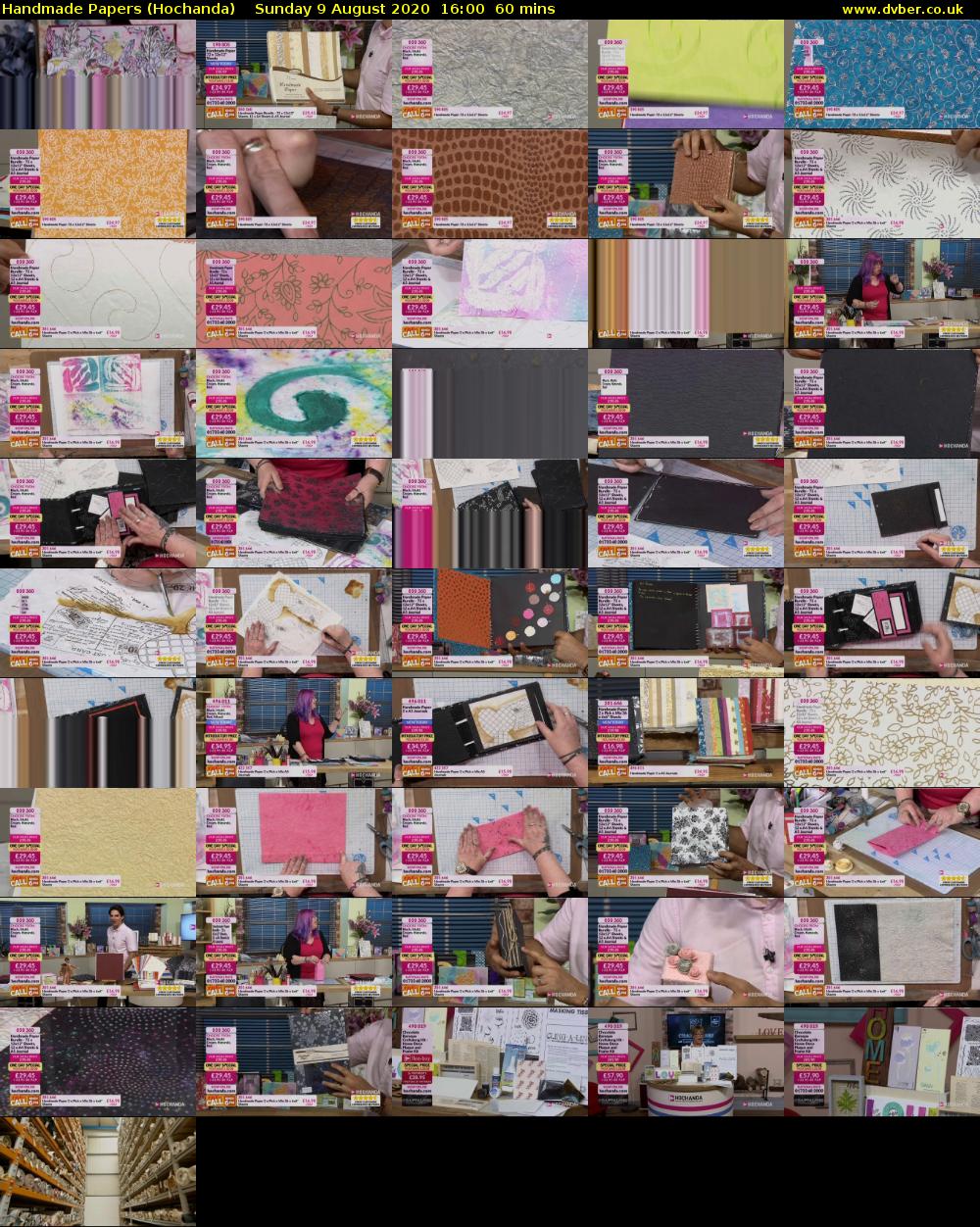 Handmade Papers (Hochanda) Sunday 9 August 2020 16:00 - 17:00