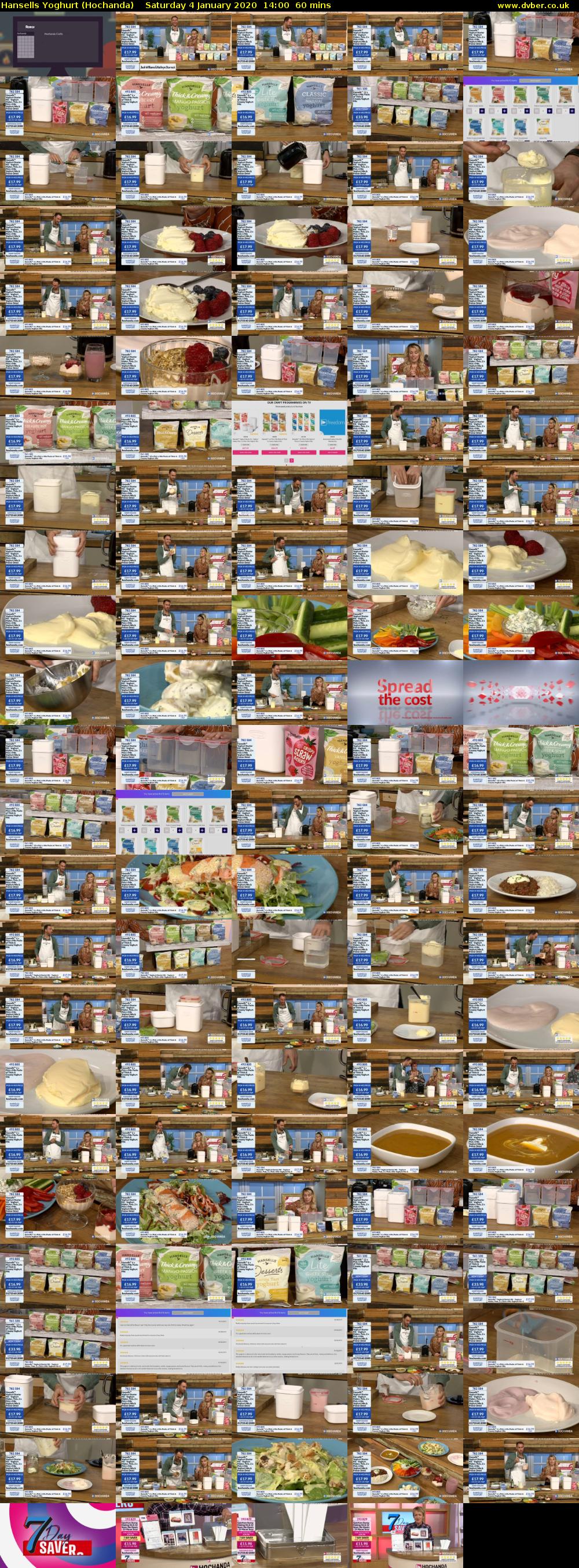 Hansells Yoghurt (Hochanda) Saturday 4 January 2020 14:00 - 15:00