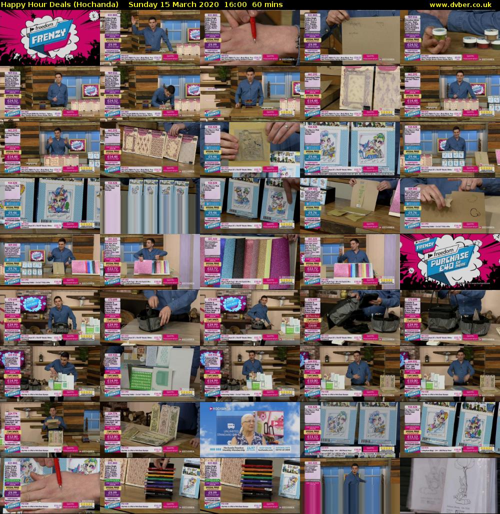 Happy Hour Deals (Hochanda) Sunday 15 March 2020 16:00 - 17:00